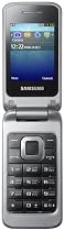 Samsung C3520 Klapphandy (5,6 cm (2,2 Zoll) Display, 1,3 Megapixel Kamera) metallic-silber