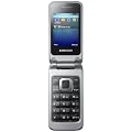 Samsung C3520 Klapphandy (5,6 cm (2,2 Zoll) Display, 1,3 Megapixel Kamera) metallic-silber
