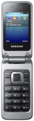 Samsung C3520 Klapphandy (5,6 cm (2,2 Zoll) Display, 1,3 Megapixel Kamera) metallic-silber