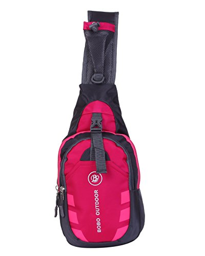 軽やか 便利 ワンショルダー 防水 斜め掛け バッグ ショルダー メンズ レディース (ピンク)