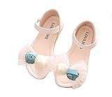 Honey baby キッズ ガールズ フォーマル靴 女の子シューズ ダンスシューズ フラットシューズ 発表会 入園式 結婚式 パーティー お祝いプレゼン (内寸19cm, ホワイト)