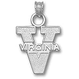 University of Virginia V W/Virginia Pendant (Silver)
