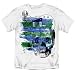 Guitar Stripe Skull - White T-Shirt