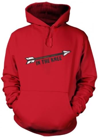 Cartoon Arrow In The Knee Adults\' Hoodie Large Fire Red