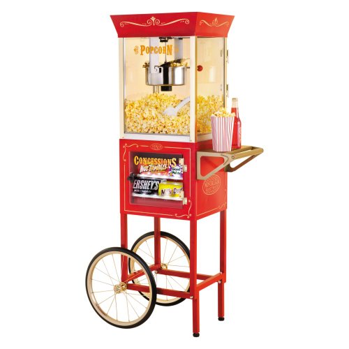 Nostalgia Electrics CCP610 Vintage Collection 8-Ounce 59" Popcorn & Concession Cart On Sale