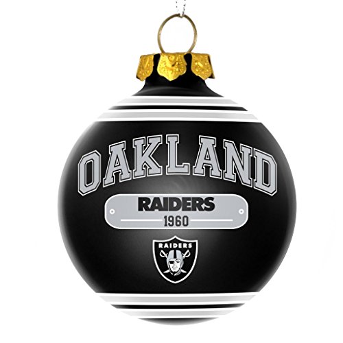 Oakland Raiders Official NFL 2014 Year Plaque Ball Ornament Oakland Raiders Official NFL 2014 Year Plaque Ball Ornament