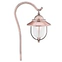 Malibu CS140K Low Voltage 18-Watt Metal Lantern Walk Light, Antique Copper with Frosted Ribbed Glass Globe