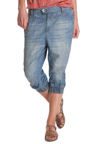 edc by ESPRIT Damen Capri Jeans Normaler Bund, 052CC1B010, Gr. 27, Blau (bleached denim 94 Preisvergleich