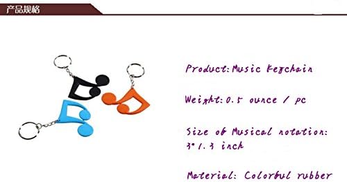 Lehope Pack of 3 Music Themed Key Chains (Black)