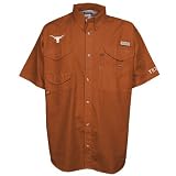 Columbia Sportswear NCAA Men's Texas Longhorns Collegiate Bonehead Short Sleeve Shirt (XX-Large, TEX-Cedar)