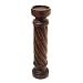 EXP Handmade Large Spiral Design Wood Candleholder, Mahogany Finish