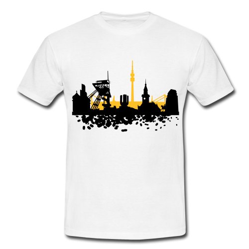 endlos-shirts.., Dortmund Skyline, Männer T-Shirt 
