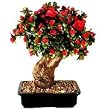 Red Azalea Artificial Bonsai Tree