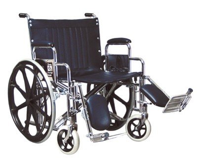 Everest & Jennings Traveler, 400 lb Capacity Wheelchair - Elevating Legrests 22 inch seat
