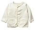 DORDOR & GORGOR Organic Baby Cardigan Top, Dye Free, 100% Cotton (0-3 Months, Beige)
