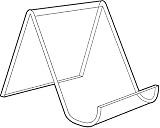 3" Deep Scoop Acrylic Easel; Gibson Holders GHPP1059