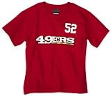 NFL Boys' San Francisco 49Ers Patrick Willis 8-20 Name & Number Tee Shirt (Red, X-Large)