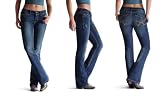 Women's Ariat Cowboy Turquoise Stretch Boot Cut Jeans