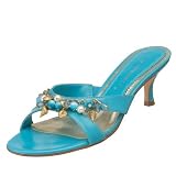 A. Marinelli Women's Charm Beaded Sandal,Turquoise,9.5 M