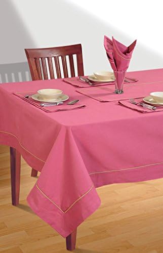 Solretail Dusty Rose Rectangular 4 Seater Table Cover