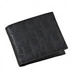 【並行輸入】クリスチャンディオール [Christian Dior] 二つ折り財布(札入れ) メンズ 2DIBC019 DIS 900 型押し牛革 (ブラック／グレー) Christian Dior 三つ折り財布