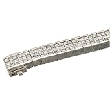 14kt White Gold Princess Luxurious Triple Row Diamond Bracelet