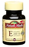 Nature Made Vitamin E Softgels, 200 I.U., 100-Count Bottles (Pack of 4)