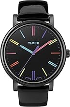 Timex Original Women's Quartz Watch with Black Dial Analogue Display and Black Leather Strap - T2N790PF