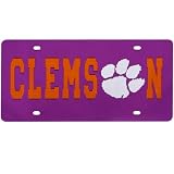 Clemson Tigers Purple Mirror License Plate