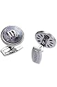 Herzog 18k Solid Rose Gold Men's Zodiac 'Scorpio' Grey Dominant Mother of Pearl Cufflinks