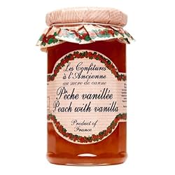 Peach Vanilla Jam Andresy All natural French jam pure sugar cane 9 oz jar Confitures a l'Ancienne