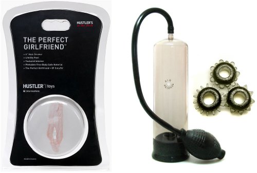 Hustler Novelties Pumped Up Perfect Girl Friend Vagina and Penis Pump Adult Sex Toy Kit