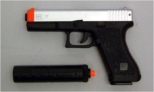 HFC G17 Black/Silver HW Spring Airsoft Gun