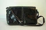Giani Bernini Glazed Leather Napa Handbag/Purse ~ Black In Color