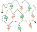 Lidco L2065 Electric Flamingo Patio Lights, 10 Light Beach Party Set
