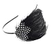 Black white tiara fascinator vintage feather hairband by 81stgeneration