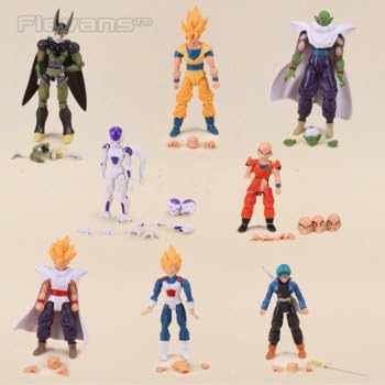 Dragon Ball Z Freeza Piccolo Vegeta Trunks Son Gohan Kuririn PVC Action Figures Collection Model Toys 8pcs/set DBFG169