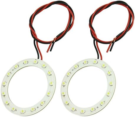 Wonder Goal 1 pair 60mm 15 SMD LED Angel Eyes White Halo Ring light for Car