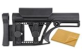 Luthar MBA-1 Black Modular Buttstock Fixed Adjustable Precision Stock 5.56/308   Silicone Cloth