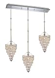 Pecaso Lighting 8712-S CL-ST Cubix Pendant with Strass Swarovski Crystal