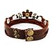 November's Chopin (TM) Unique Charm Flower Button Leather Adjustable Single Wrap Bracelet