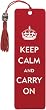 Keep Calm & Carry On Bookmark (Beaded Bookmark)