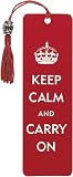 Keep Calm and Carry On Beaded Bookmark