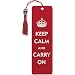 Keep Calm & Carry On Bookmark (Beaded Bookmark)