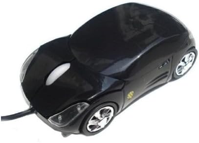 New Ferrari Car Shaped Optical USB Wired Mouse Black