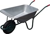 85L Metal Galvanised Wheelbarrow with Pneumatic Tyre Heavy Duty Garden DIY NEW