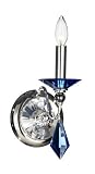 Schonbek 9671-40SP Silver / Sapphire Jasmine Crystal Single Light Up Lighting Wall Sconce from the Jasmine Collection