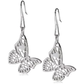 ELLE Jewelry Butterflies Sterling Silver Dangling Earrings