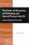 The Center for Democracy and Technology and Internet Privacy in the U.S.: Lessons of the First Five Years