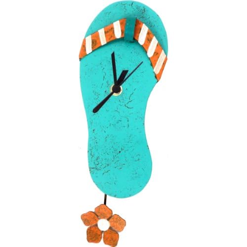 Flip Flop / Beach Sandal Wall Clock Handmade Artistry